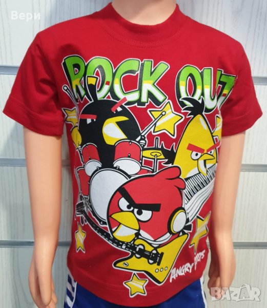 Нова детска тениска с трансферен печат Angry Birds, снимка 1