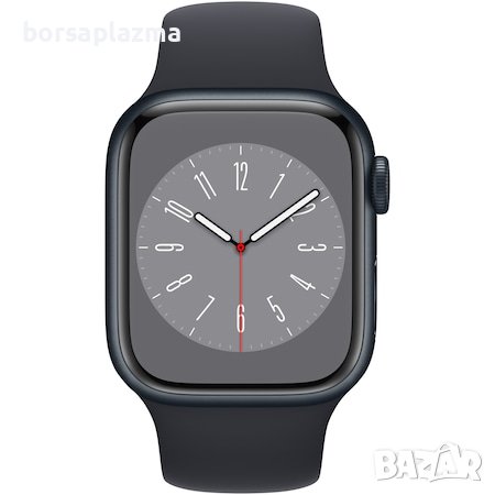 Apple Watch 8, GPS, Корпус Midnight Aluminium 41mm, Midnight Sport Band, снимка 1