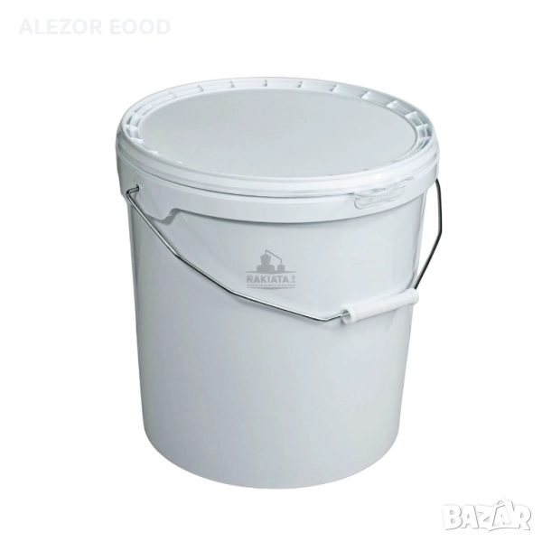 Пластмасова кофа 20 литра, бяла, PP кофа с капак за хранителни цели, Бака, снимка 1