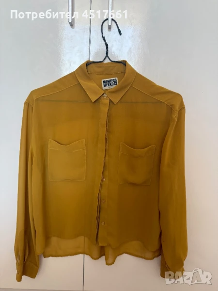 Риза weekday цвят горчица, снимка 1