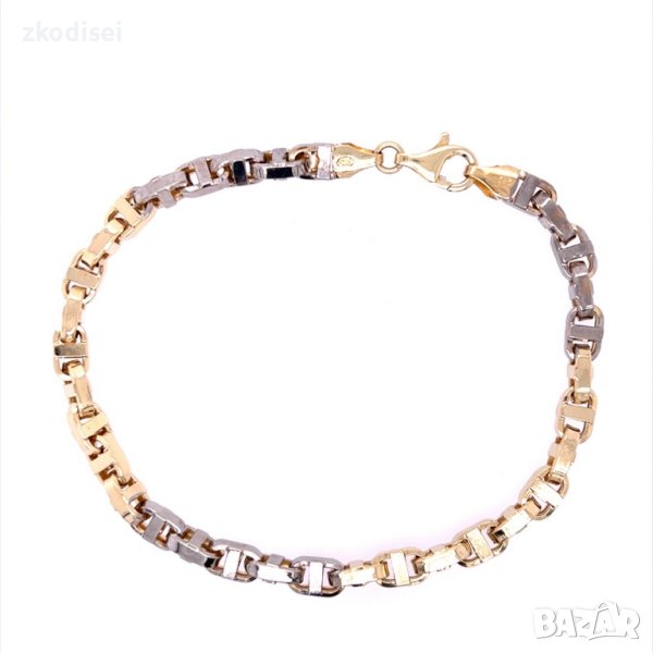 Златна мъжка гривна 10,22гр. 23см. 14кр. проба:585 модел:20356-3, снимка 1