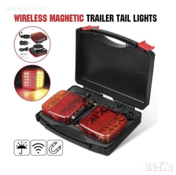 Безжични диодни стопове с Магнит Стопове за ремарке каравана, снимка 1