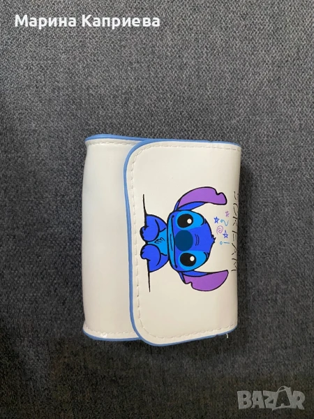 Мини тематично портмоне / чантичка с дълга дръжка на Стич, снимка 1