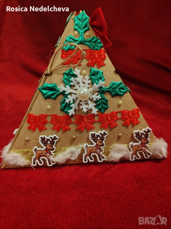 Коледна кутия ръчно изработена, снимка 1