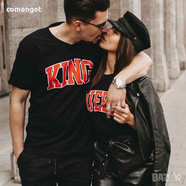 За ВЛЮБЕНИ! KING & QUEEN COLLEGE LOVE тениски и блузи с НОМЕР ПО ИЗБОР! Поръчай с ТВОЯ идея!, снимка 1