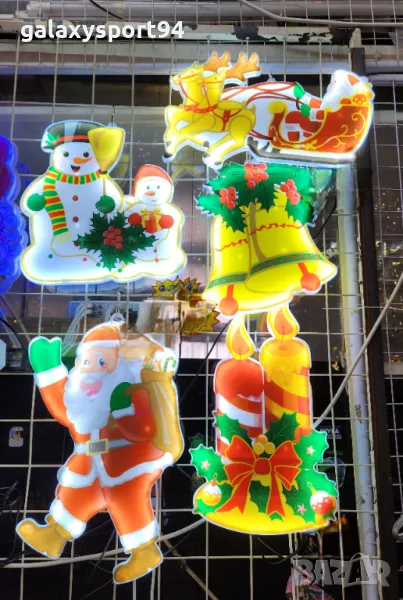 Лед коледни фигурки за декорация  външно дядо коледа елен камбана, снимка 1