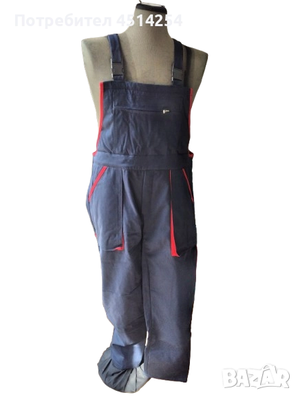 Ватиран работен полугащеризон от български производител, снимка 1