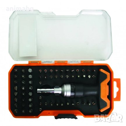 ANIMABG Отвертка - тресчотка 2 в 1 с 61 накрайници приставки gadget за ремонт на всякакви устройства, снимка 1