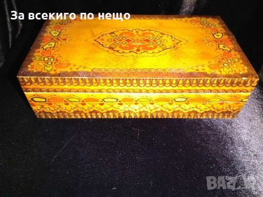 Стара, дървена, колекционерска кутия за бижута., снимка 1