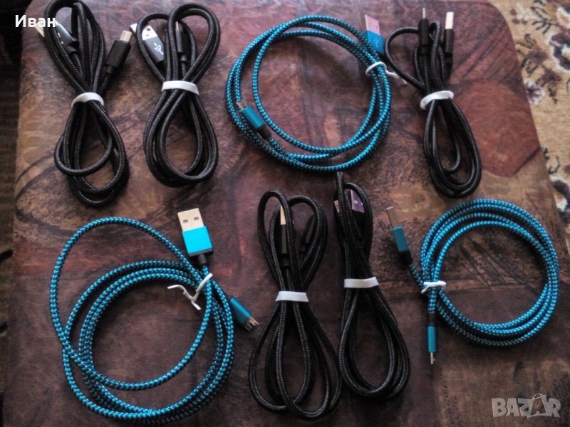 Качествени усби УСБ USB / микро УСБ USB кабел за телефон смартфон таблет лаптоп телевизор компютър , снимка 1