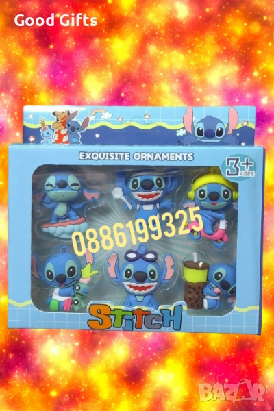 Комплект 6 броя Фигурки Стич, Комплект Фигурки Stitch , снимка 1