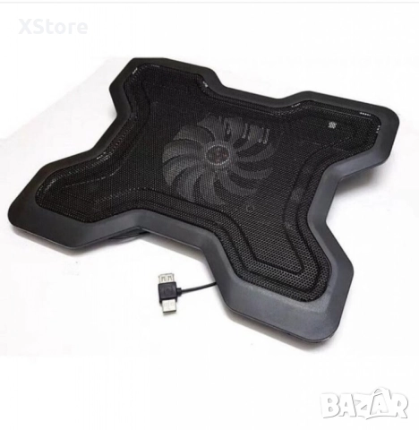 Охладител за лаптоп – Мощно охлаждане с безшумен вентилатор и RGB ефект, снимка 5 - Лаптоп аксесоари - 52555994