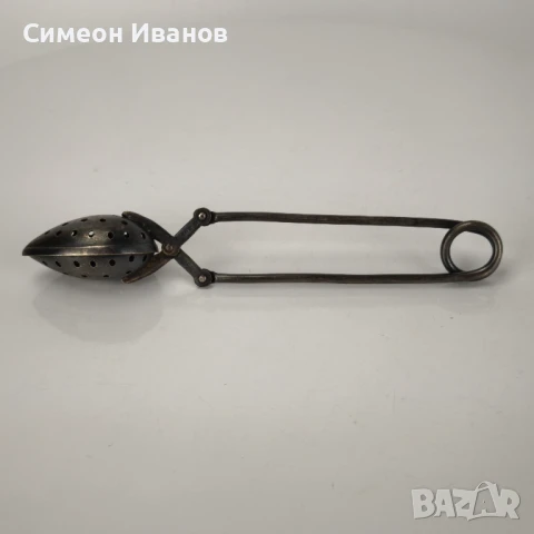 Стара метална лъжица за чай за запарка СССР #6152, снимка 1