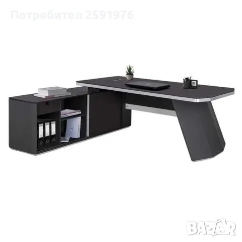 Голямо мениджърско бюро Rosewood HM2083 - 220x180x76см - Ъглово бюро, снимка 1