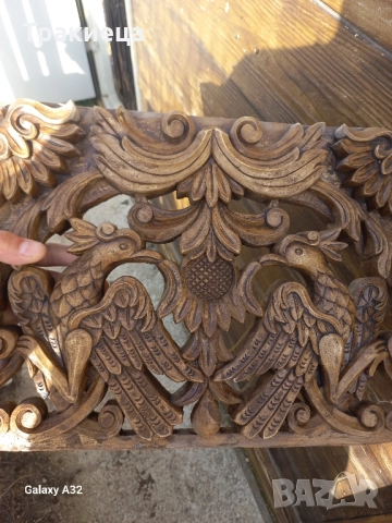 ГИПСОВО ПАНО ОТ СОЦА ДЪРВОРЕЗБА ОРЕЛ, снимка 2 - Антикварни и старинни предмети - 48812146