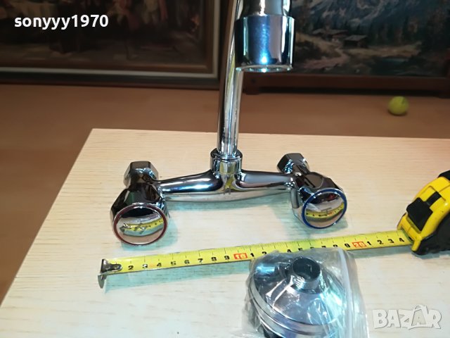 СМЕСИТЕЛ ЗА СТЕНА С ДВЕ ВРЪТКИ 0505231630, снимка 3 - Смесители - 40602333