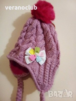 Детски зимни плетени шапки, снимка 6 - Шапки, шалове и ръкавици - 26948359