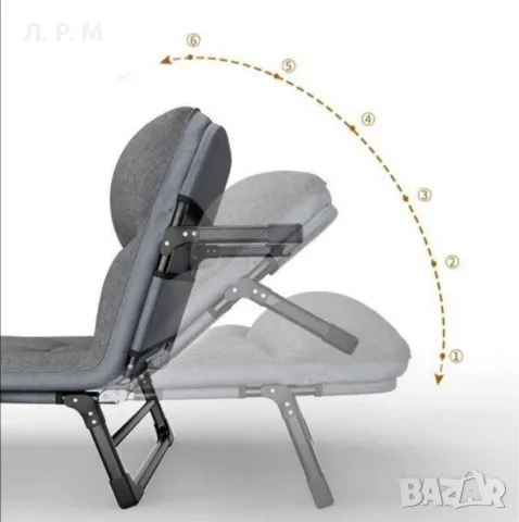 Походно легло сгъваемо за Къмпинг, Тип шезлонг с 4 крака, снимка 4 - Спални и легла - 48763511