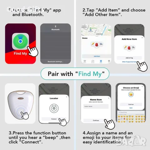 Мини GPS Тракер Локатор само за iOS, снимка 4 - Друга електроника - 50209254