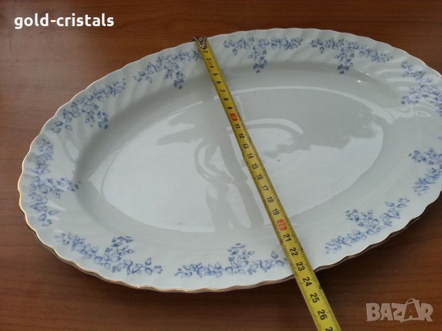 Стар български порцелан плато чиния, снимка 5 - Чинии - 33422879