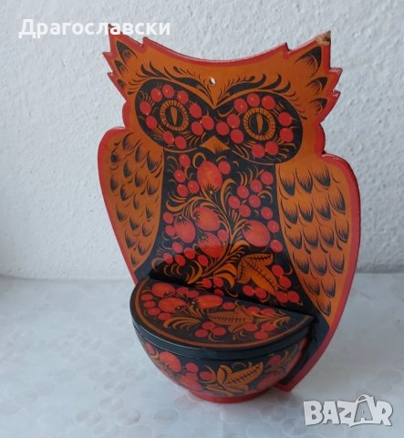 красива руска Стара дървена кутия, кутии, сова, буре, мечка, магаре, снимка 7 - Декорация за дома - 28880712