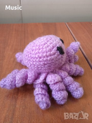 ✅НОВО Ръчно изработено октоподче - Hand Made, снимка 3 - Плюшени играчки - 40501405