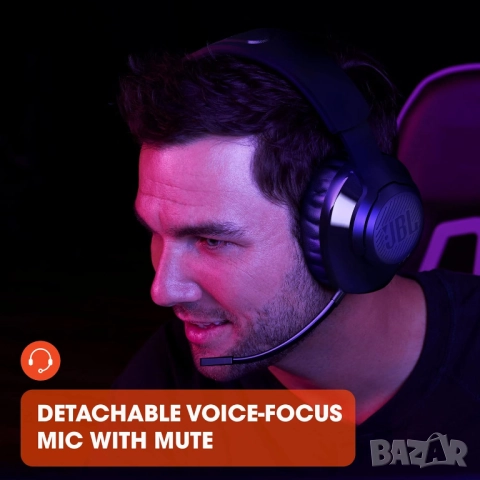 JBL Геймърски Безжични Слушалки Quantum 350 Wireless 2.4GHz, QuantumSOUND, Микрофон Noise Cancelling, снимка 4 - Слушалки и портативни колонки - 52816863