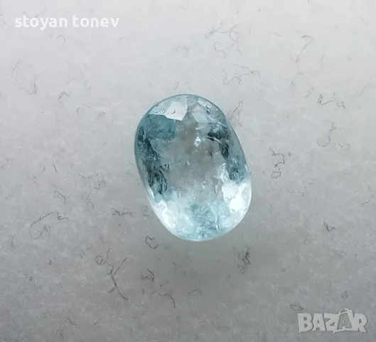 Рядък син Параиба турмалин със силен блясък - 1.37кт.! Сертификат! Нов!, снимка 11 - Други - 49927240