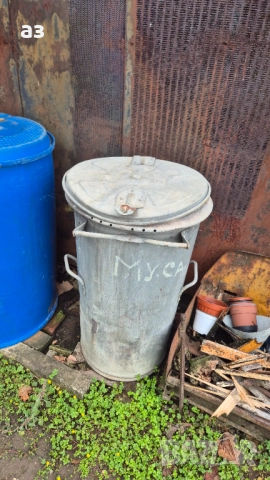 Горещо, дълбоко поцинкована Кофа / Варел за боклук, 120л.