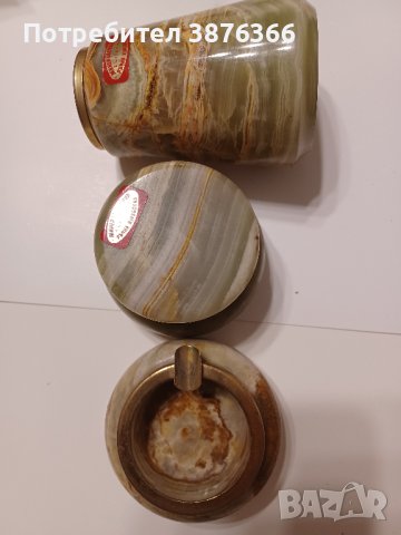 Мраморен комплект, снимка 2 - Антикварни и старинни предмети - 43078643