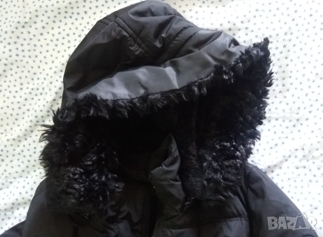 Зимно дамско черно яке, снимка 3 - Якета - 52587596