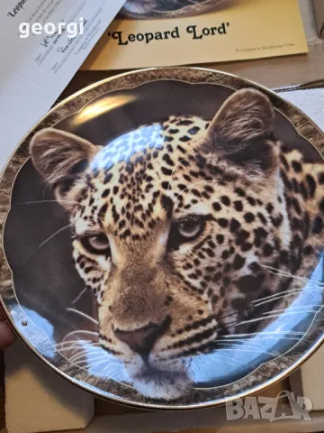 декоративна порцеланова чиния леопард Royal Doulton    15/2, снимка 2 - Антикварни и старинни предмети - 48204442