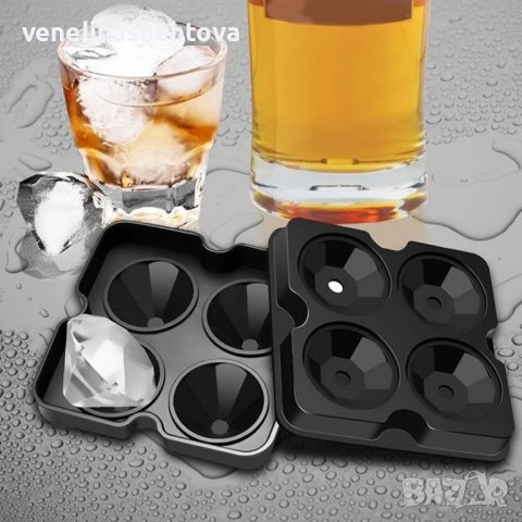 3D Уред за лед  Диаманти Силиконов молд форма две части, снимка 4 - Форми - 43936204