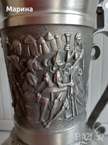 Комплект за вино и ракия от калай Antik*Vintage  #42, снимка 5 - Антикварни и старинни предмети - 47983497