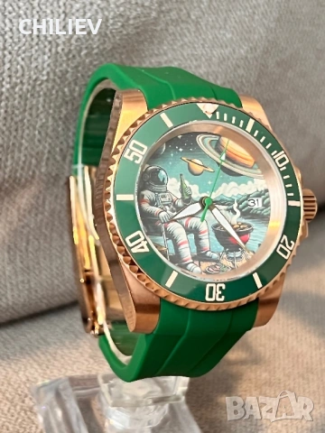 SEIKO mod - Green space - НОВ, снимка 2 - Мъжки - 53482215