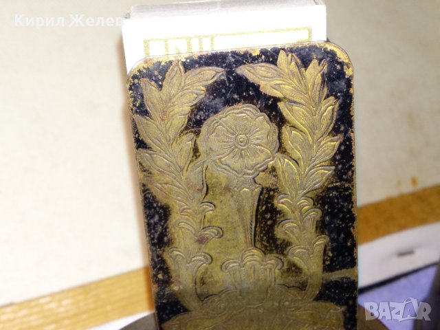 СТАР РЯДЪК РУСКИ МЕТАЛЕН КОЛЕКЦИОНЕРСКИ ТЮТЮНДЖИЙСКИ КОМПЛЕКТ ПОСТАВКА За КИБРИТ и ЧАШКА 42749, снимка 7 - Колекции - 43875765