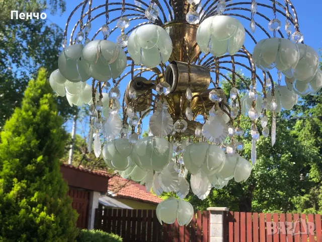 старинен кристален полилей, снимка 13 - Антикварни и старинни предмети - 50341982