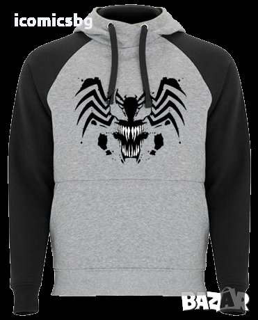 Суичър двуцветен с печат, снимка 6 - Суичъри - 28856837