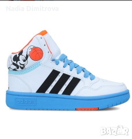 ДЕТСКИ КЕЦОВЕ ADIDAS HOOPS MID 3.0 MICKEY , снимка 3 - Детски маратонки - 44061391