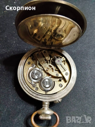 Швейцарски джобен часовник - Argentan -  Цилиндър - РЯДЪК, снимка 8 - Джобни - 48361860