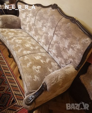 Старинен, масивно дърво канапе-диван, снимка 2 - Дивани и мека мебел - 37599173