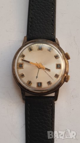 Мъжки механичен позлатен часовник POLJOT звънец, снимка 6 - Антикварни и старинни предмети - 43077855