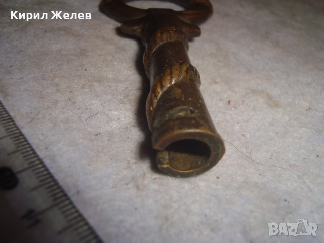 ГОРНА ЧАСТ от Стар КАПИТАНСКИ БРОНЗОВ ТИРБУШОН КОТВА БЪЛГАРИЯ СБХ Ръчна АРТ ИЗРАБОТКА СУВЕНИР 30941, снимка 6 - Антикварни и старинни предмети - 38127081