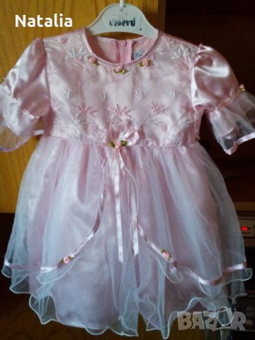 Рокличка за принцеса-Розово бижу"Tiny Princess", снимка 6 - Бебешки рокли - 27499270