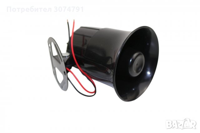 Сирена за автоаларма 6 тона, Черна, 12V, снимка 5 - Аксесоари и консумативи - 33179105