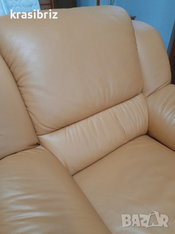 Фотьойл от Естествена Кожа-внос от Германия , снимка 4 - Дивани и мека мебел - 43199684