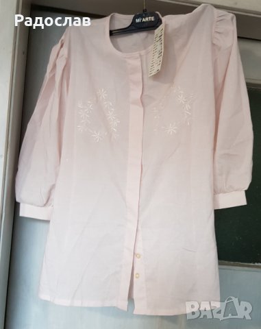Продавам нова дамска блуза розова с бродерия , снимка 1 - Блузи с дълъг ръкав и пуловери - 35510851