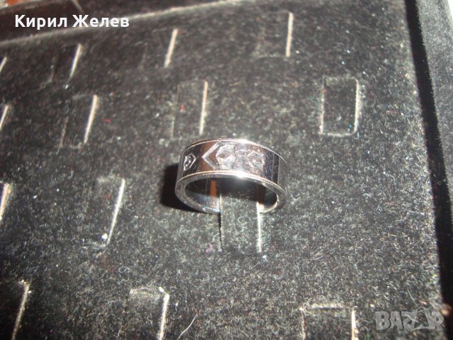 БЛЕСТЯЩ от БЛАГОРОДНА НЕРЪЖДАЕМА СТОМАНА КРАСИВ МОДЕН ПРЪСТЕН ТИП ХАЛКА 6955, снимка 3 - Пръстени - 32318663