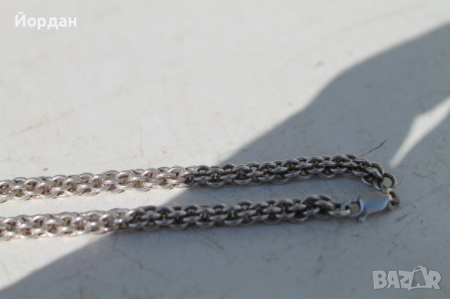 Сребърен синджир , снимка 4 - Колиета, медальони, синджири - 36453568