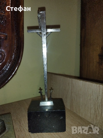 Стар сребърен кръст., снимка 3 - Антикварни и старинни предмети - 51975635